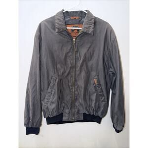 Weatherproof Garment Company Mens Light Bomber Jacket Black Suede Coat Mens L